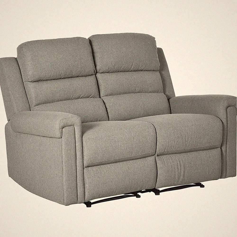2 Seater Recliner Sofa Manual Pull Tab Fabric Reclining RV Couch Home Seating